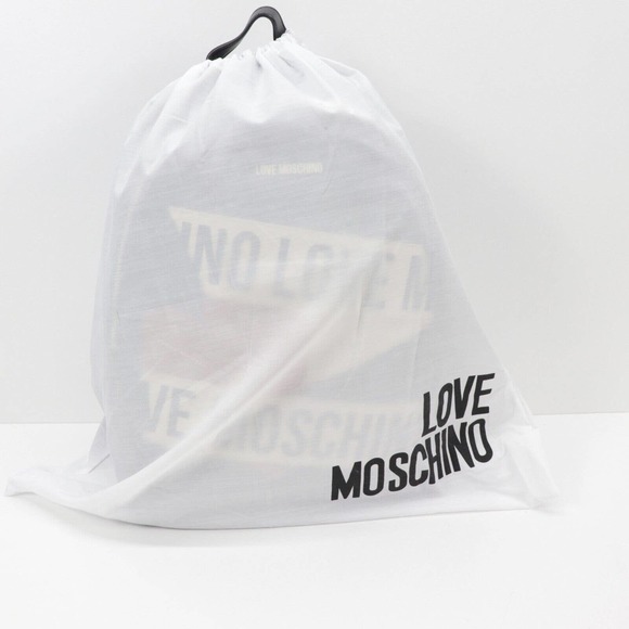 LOVE MOSCHINO Women Black Multi Logo Heart Backpack NWT main image 5
